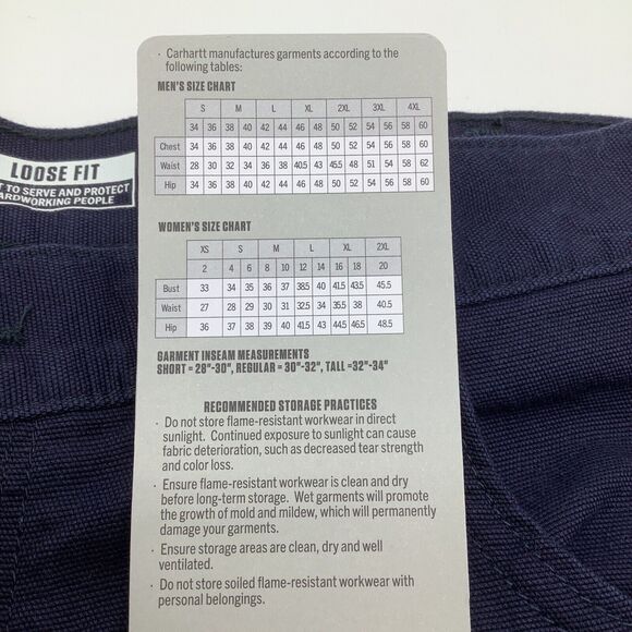 Carhartt FR Flame Resistant Mens Loose Fit Canvas Utility Pants Size 36 x 30 NWT - Picture 11 of 15